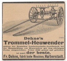 35/285 Anzeige Di Una Rivista Pubblicità 1898 Tamburo Voltafieno Halberstadt