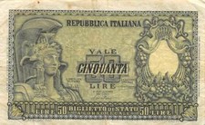 Italy   50  Lire  31.12.1951