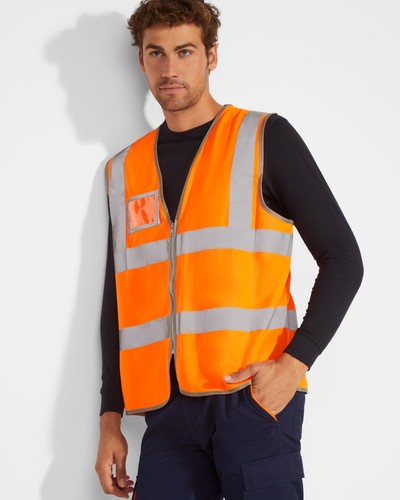 Gilet alta visibilità con zip
