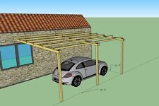 Pergola addossata 4x6 tettoia