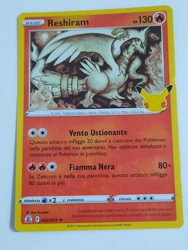 Reshiram 002 025 - reshiram, carta