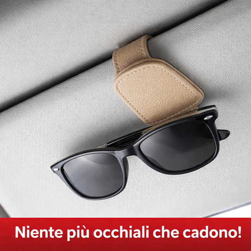 Clip occhiali auto parasole - clip,