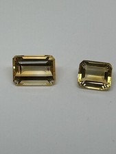 CHIUSURA ATTIVITÀ - Lotto di 2 Quarzo Citrino Taglio Smeraldo ct. 12,01