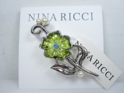 Spilla nina ricci rodiata - rodiata, con