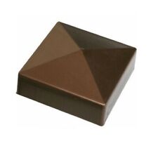 Borchie copripalo quadrate in plastica marroni varie misure