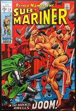 Sub Mariner Namor 20 Doctor Doom Marvel Comics Originale USA 1969 John Buscema