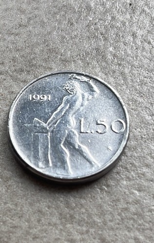 Moneta lire 1991 - da, 50
