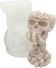 Stampo per Candele a Forma Di Teschio, 3D per Halloween Con Scheletro, Realizzat