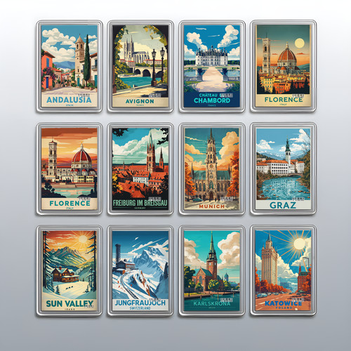 Acrylic travel city holiday - acrylic,