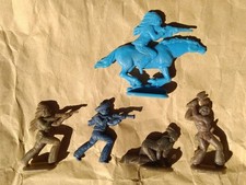 Soldatini Torgano 5 Indiani Cow Boys 1/32 Originali