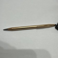  Cross 1/20 14K rolled gold  Ballpoint Pen, Blue Ink & Working MADE IN IRELAND 