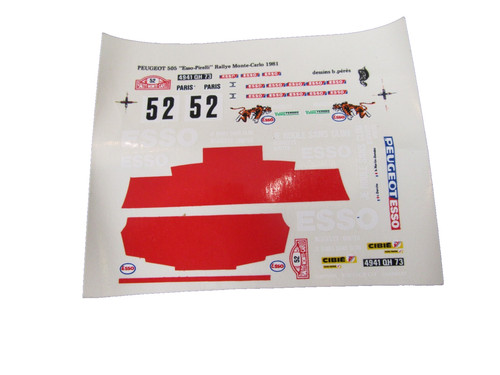 Decal rallye monte - rallye, 1981
