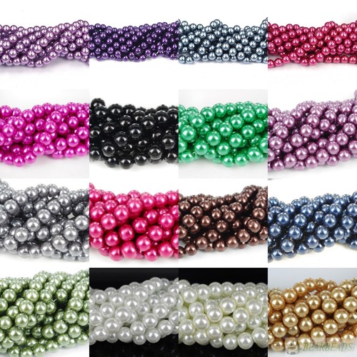 200 pezzi perle vetro - pezzi,
