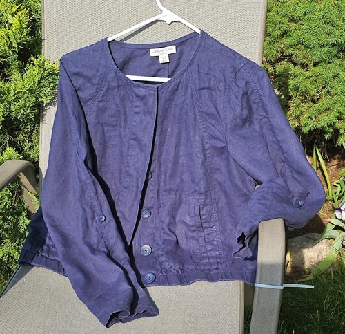 Maglione blu navy 100 - %, lino