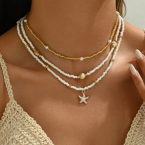 Collana conchiglia stelle