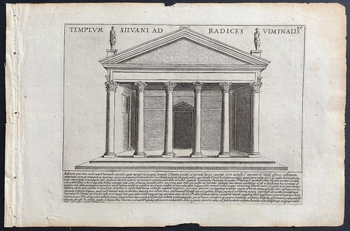 Stampa antica tempio silvano