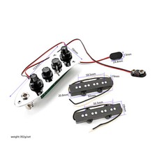 Set 4 corde aperte Alnico 5 Jazz JB ponte pickup basso piastra di controllo cablata caricata