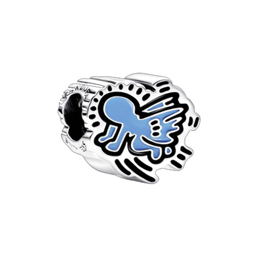 Charm angelo blu azzurro - angelo,