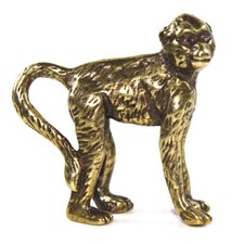 Statuina scimmia ottone statua
