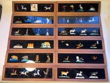 12 lastre antiche legno vetro