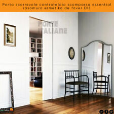 Porta scorrevole controtelaio scomparsa essential rasomuro ermetika de faver DIE