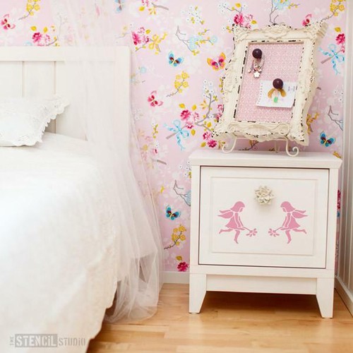 Stencil fata decorazione - stencil,