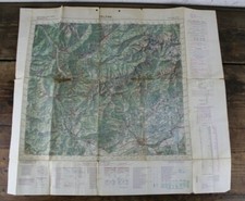 CARTA TOPOGRAFICA Feltre CARTINA MAPPA per uso militare Vintage D'epoca 1:50.000