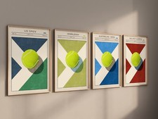 Poster tennis x 4 SET