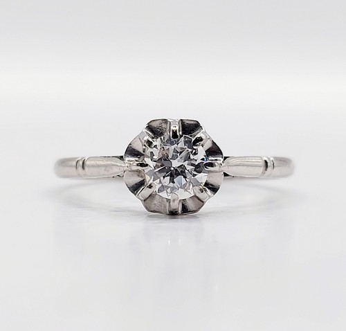 Anello solitario art deco