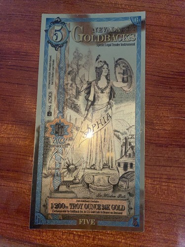Nevada five goldback 24k - 5,