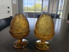 Coppia di lampade fata ambra
