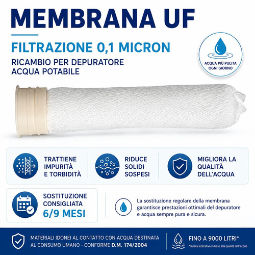Membrana ultrafiltrazione - ultrafiltrazione, uf