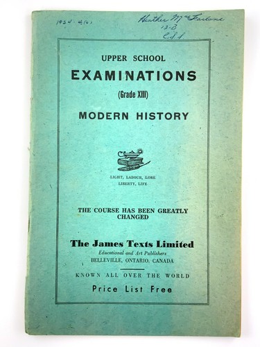 1962 upper school - upper, examinations
