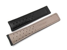 Cinturino Tag Heuer Monaco Pelle Liscia Nero 22/18mm Deployante Accessori Watch