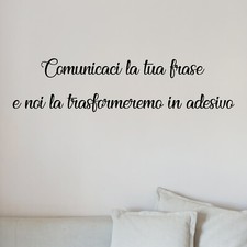Adesivo murale scritta personalizzata da 120 cm scrivi la tua frase