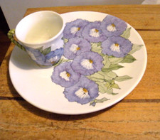 Tazza piatto pranzo colazione snack 10" ceramica Ernestine Salerno vintage Italia