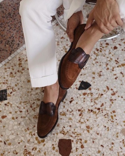Mocassini uomo fatti - a, in