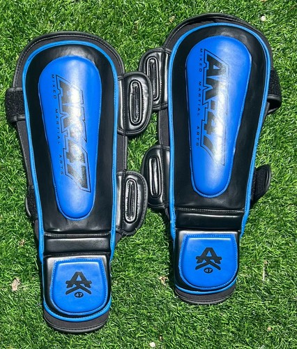 Mma blu shin pads - -,