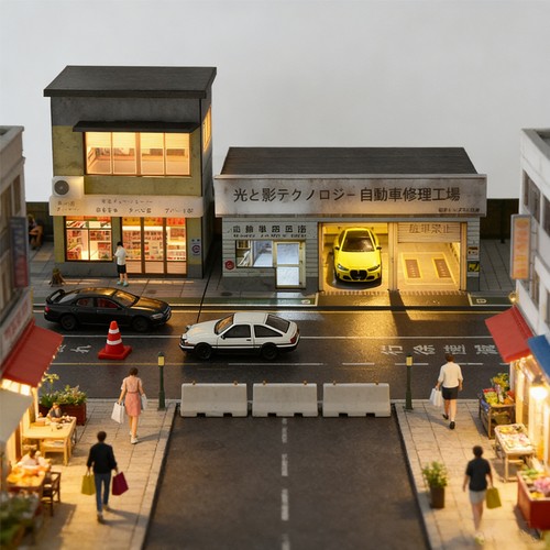 Diorama città edificio - 1:64,