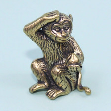 Statuina scimmia ottone