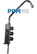 RUBINETTO 3 VIE - OSMOSI - DEPURATORE ACQUA - CROMATO - ATTACCO TUBO 1/4"