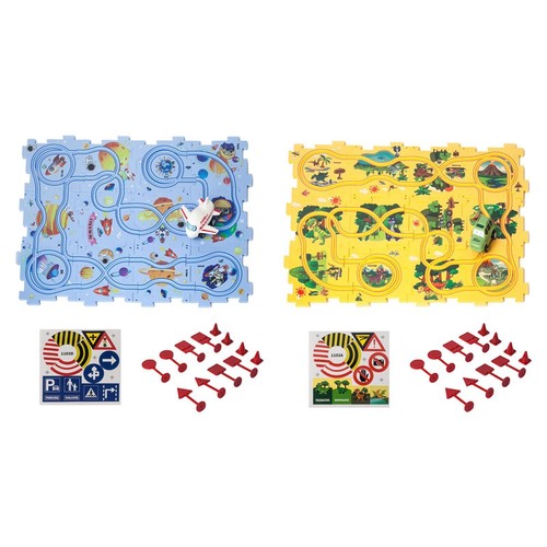Pista puzzle auto pallida set