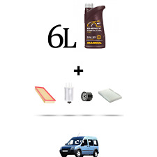 HOFFCAR Kit tagliando 4 FILTRI e 6L OLIO per Ford Tourneo Connect 1.8 TDCi 81kw 
