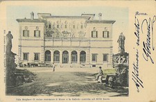 Cartolina ill. ROMA Villa Borghese, villino Museo e Galleria. 1901