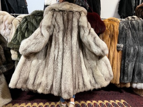 Cappotto pelliccia blu di - cappotto,