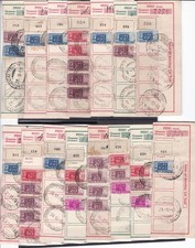 Italia Repubblica lotto di 40 ricevute di bollettini pacchi (interi postali)