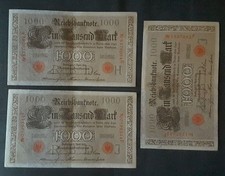 LOTTO DI 3 BANCONOTE 1000