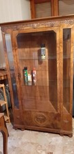 vetrina Impero 1 anta noce e piuma di noce inizio 800 restaurata
