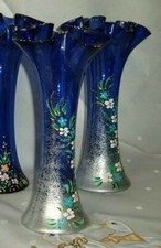 VASO IN VETRO BLU CON