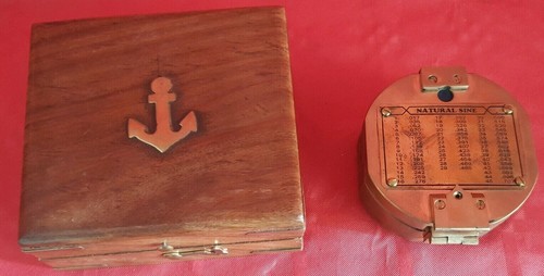 Bussola ottone vintage - in,